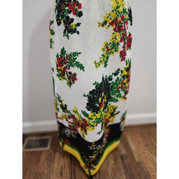 VTG Gorgeous Bleeker Street Floral Dress 60s 70s Retro Waffle Cinch Waist Sz S M - Picture 3 of 13